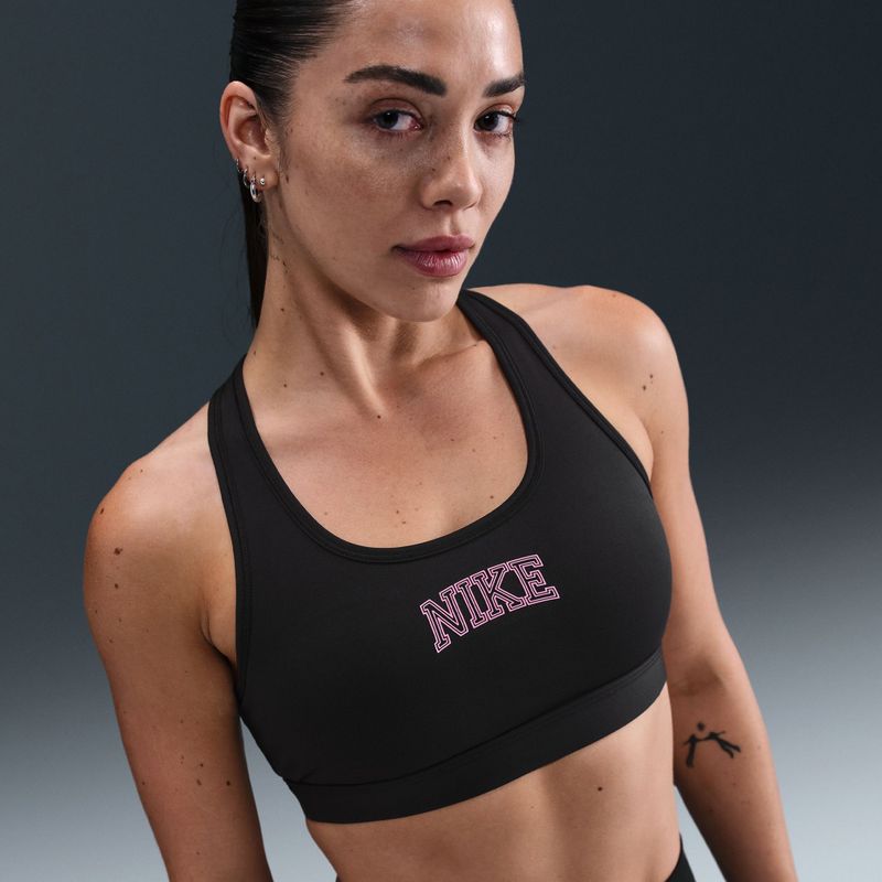 Reggiseno sportivo Nike Swoosh Medium Support black 8