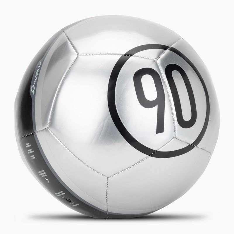 Pallone da calcio Nike Academy T90 Metallic '26 metallic silver/black/black taglia 4 2