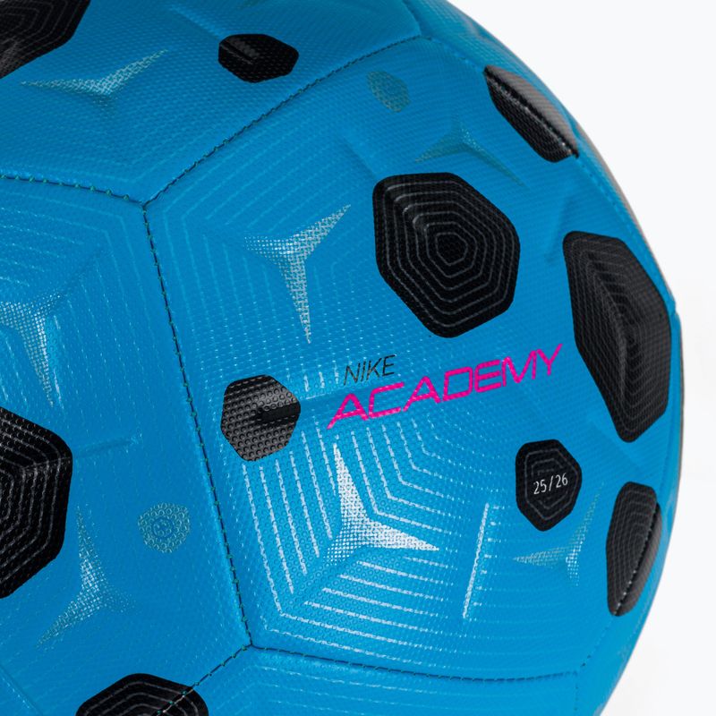 Pallone da calcio Nike Academy blue glow/black/pink blast taglia 5 3