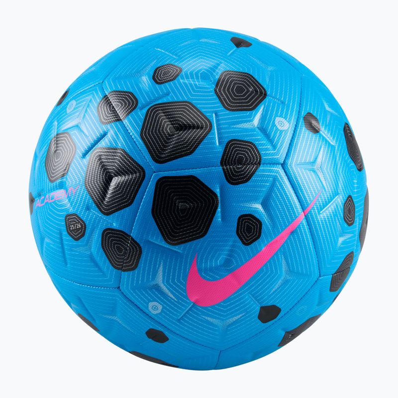 Pallone da calcio Nike Academy blue glow/black/pink blast taglia 5