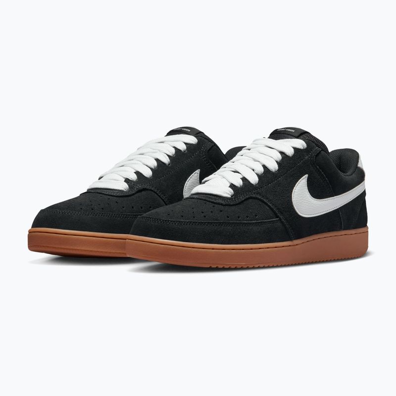 Scarpe da uomo Nike Court Vision Low FL black/gum med brown/white 3