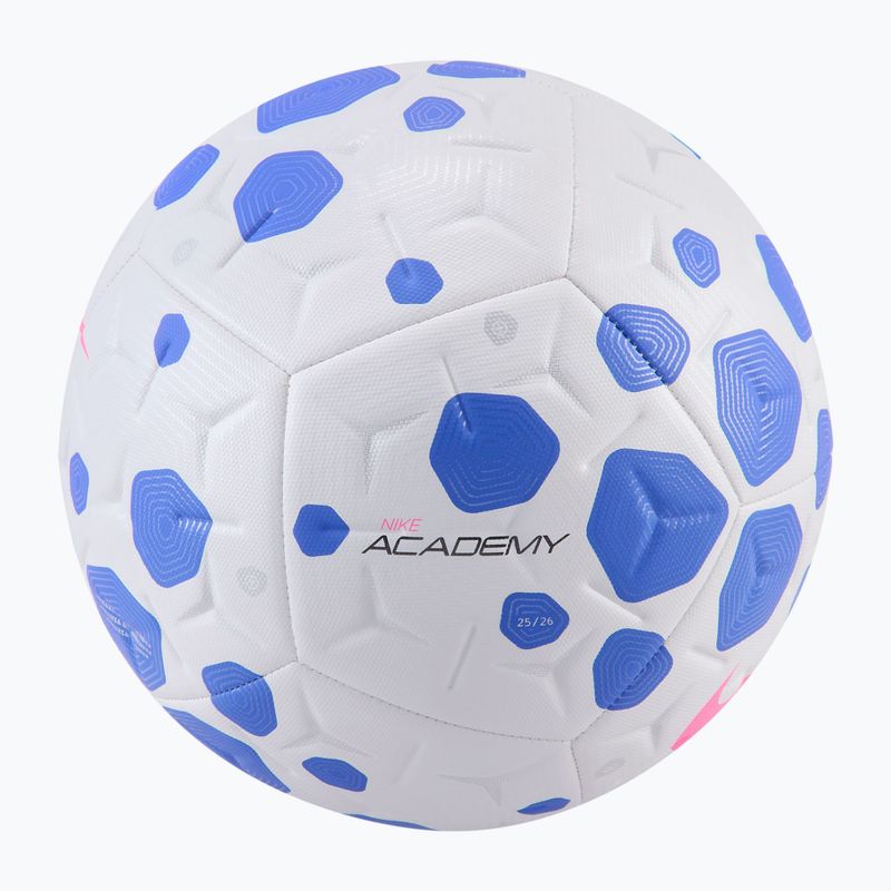 Pallone da calcio Nike Academy white/racer blue/pink blast taglia 5 2
