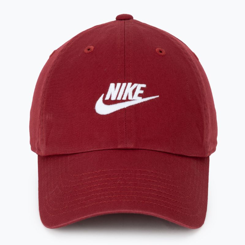 Cappellino con visiera Nike Club Unstructured Futura Wash team crimson/white 2