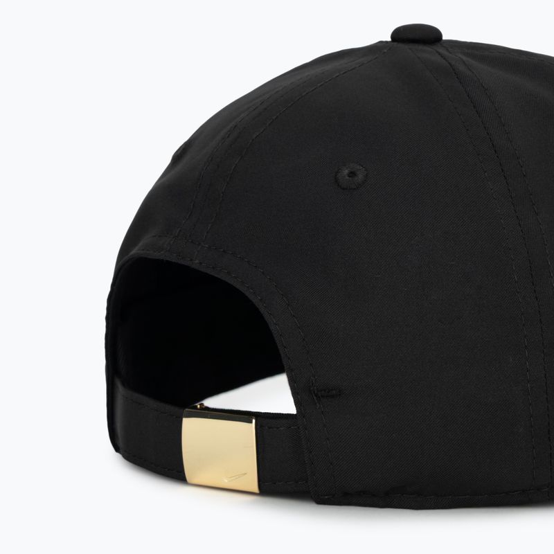 Cappellino con visiera Nike Dri-Fit Club Unstructured Metal Swoosh black/metallic gold 4