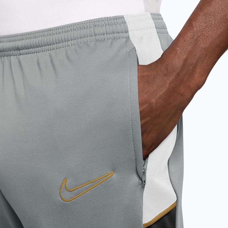 Pantaloni da uomo Nike Academy Dri-Fit light smoke grey/white/black/metallic gold 3