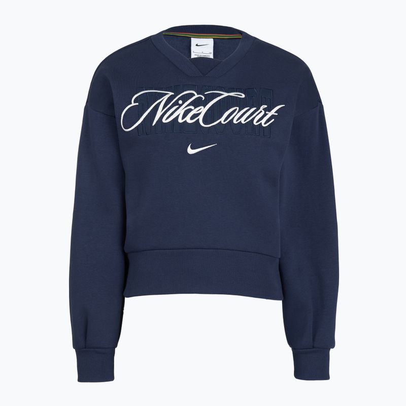 Felpa donna Nike Court Collection French Terry Crew Neck midnight navy/sail 4