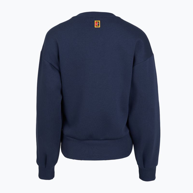 Felpa donna Nike Court Collection French Terry Crew Neck midnight navy/sail 5
