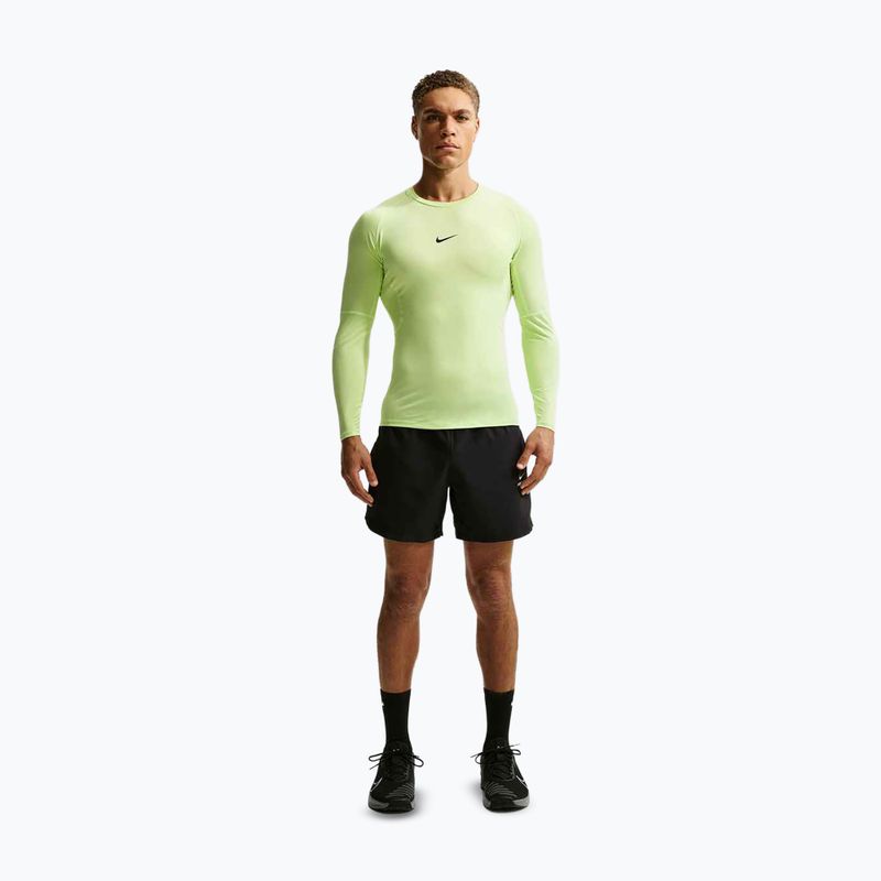 Maglia a maniche lunghe da allenamento da uomo Nike Pro Dri-Fit Tight Fitness light liquid lime/black 2