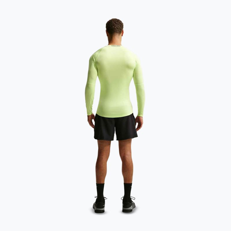 Maglia a maniche lunghe da allenamento da uomo Nike Pro Dri-Fit Tight Fitness light liquid lime/black 3