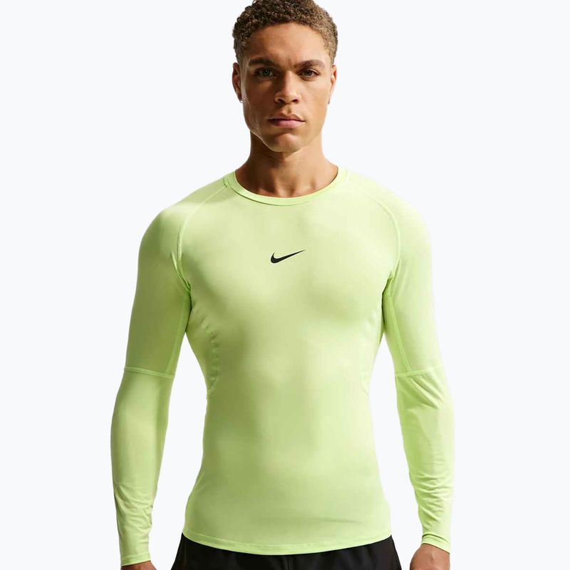 Maglia a maniche lunghe da allenamento da uomo Nike Pro Dri-Fit Tight Fitness light liquid lime/black 4