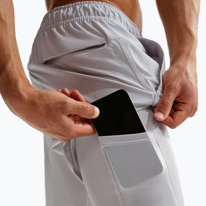 Spodenki męskie Nike Unlimited 2in1 Dri-Fit 7" grey fog/grey fog/black/grey fog 7