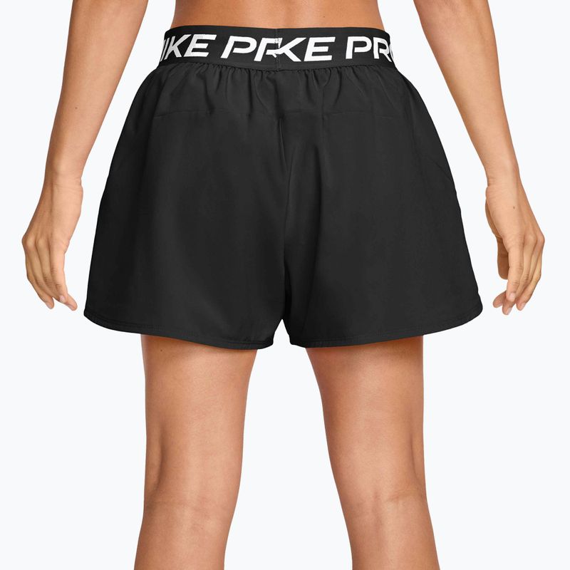 Pantaloncini sportivi donna Nike Pro Dri-Fit Mid-Rise Brief-Lined 3" black/white 2