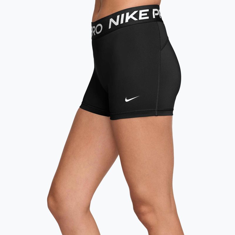 Shorts da donna Nike Pro Mid-Rise Biker 3" black/white 3