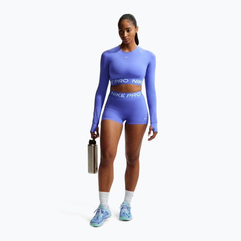Pantaloncini da donna Nike Pro Mid-Rise Biker 3" sapphire/white 2