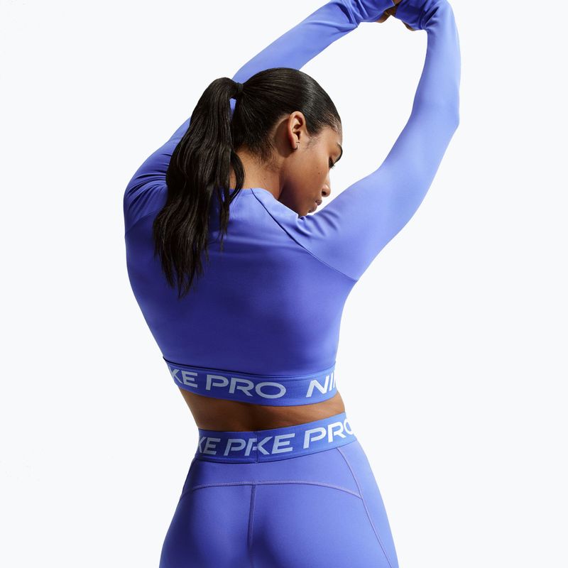 Pantaloncini da donna Nike Pro Mid-Rise Biker 3" sapphire/white 4