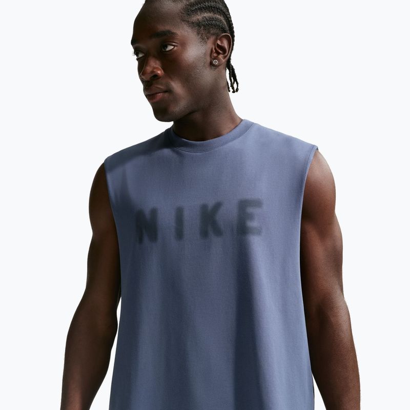 Maglietta da allenamento da uomo Nike Athletic Club Dri-Fit diffused blue/diffused blue 4