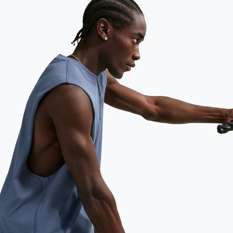 Maglietta da allenamento da uomo Nike Athletic Club Dri-Fit diffused blue/diffused blue 5