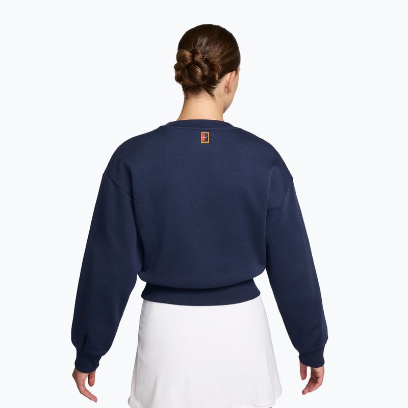 Felpa donna Nike Court Collection French Terry Crew Neck midnight navy/sail 2