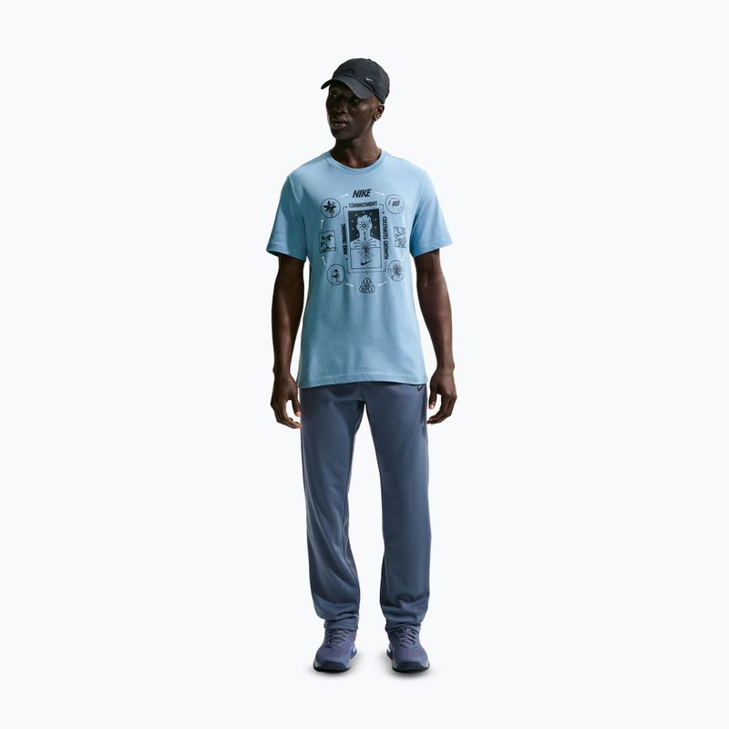 Pantaloni da allenamento da uomo Nike Therma-FIT Open Hem diffused blue/diffused blue/black 2