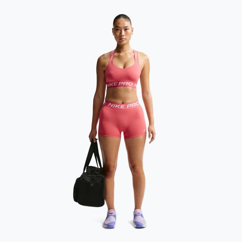 Pantaloncini donna Nike Pro Mid-Rise Biker 3" sea coral/white 2