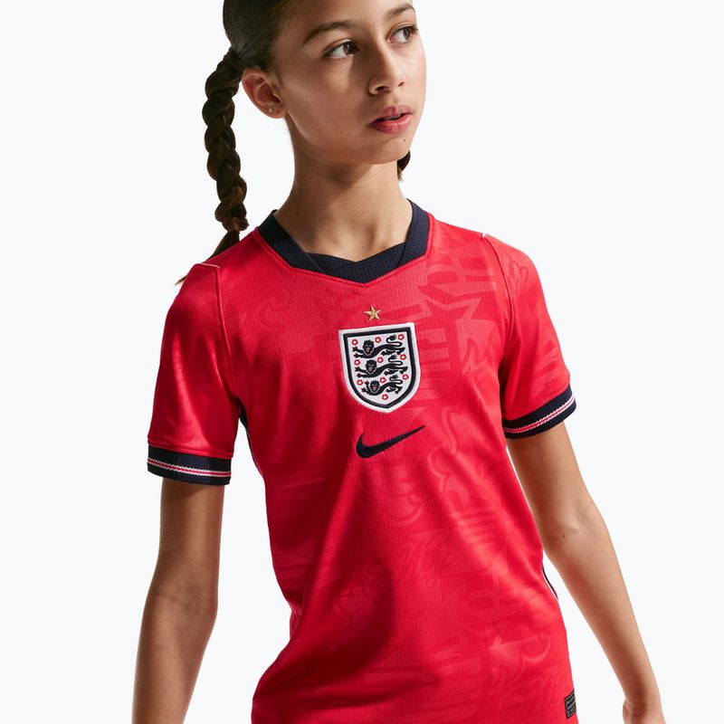 Maglietta da calcio per bambini Nike England 2026 Stadium Away speed red/obsidian/white/obsidian 7