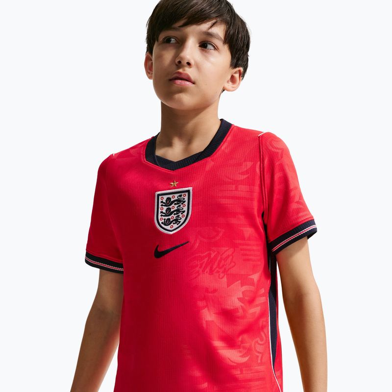 Maglietta da calcio per bambini Nike England 2026 Stadium Away speed red/obsidian/white/obsidian 8
