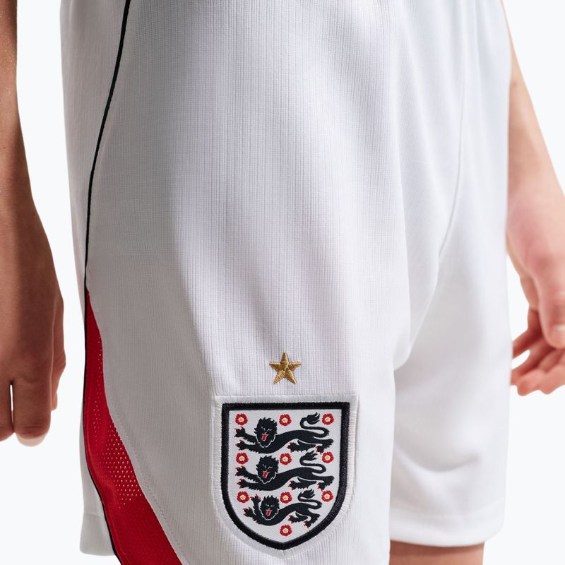 Pantaloncini da calcio per bambini Nike England 2026 Stadium Home white/speed red/obsidian/obsidian 4