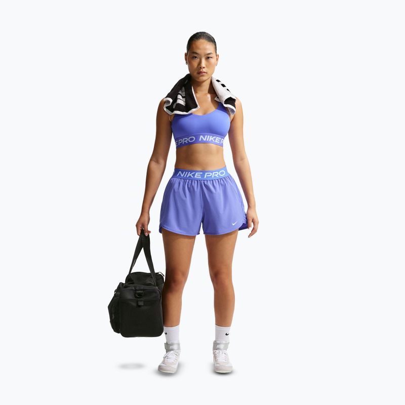 Pantaloncini da allenamento donna Nike Pro Dri-Fit Mid-Rise Brief-Lined 3" sapphire/white 2