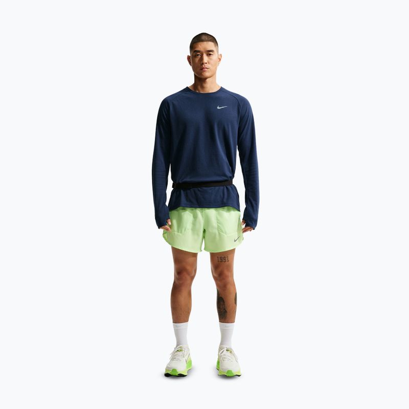 Maglia running a maniche lunghe da uomo Nike Stride Dri-Fit Waffle Crew midnight navy 2