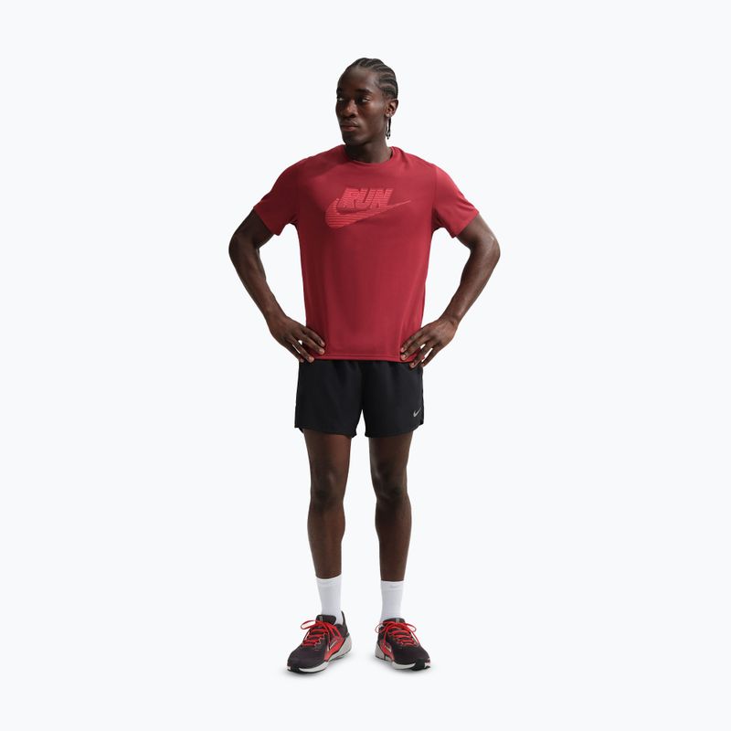 Maglia running uomo Nike Miler Dri-Fit UV team crimson/light crimson 2