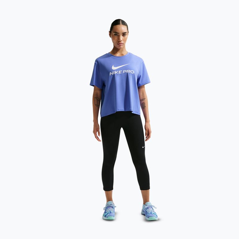 T-shirt da allenamento donna Nike Pro Dri-Fit Loose sapphire/white 2