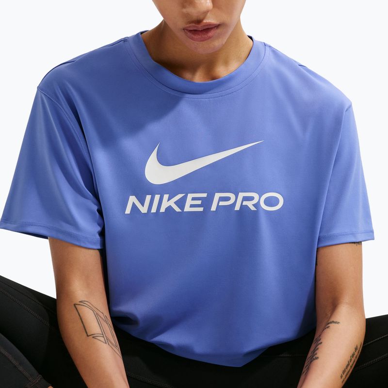 T-shirt da allenamento donna Nike Pro Dri-Fit Loose sapphire/white 5