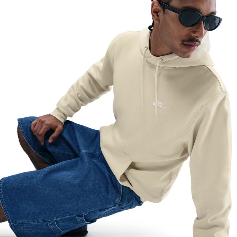 Felpa uomo Nike Club Pullover Hoodie light khaki/light khaki/white 5