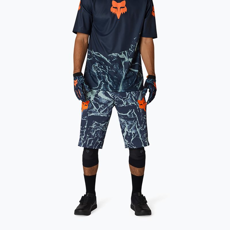 Pantaloncini da ciclismo da uomo Fox Racing Ranger Image Print arctic blue