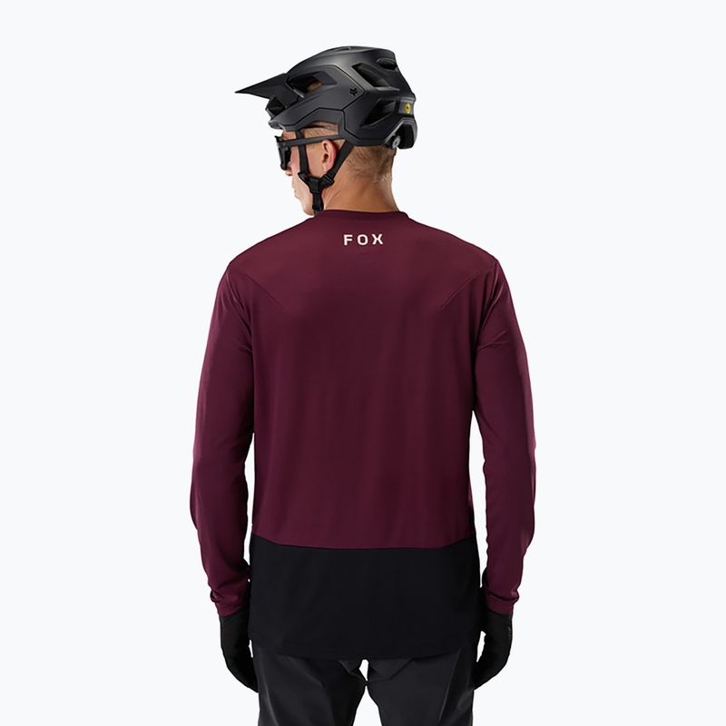 Longsleeve da ciclismo da uomo Fox Racing Ranger Fox Head LS dark maroon 2