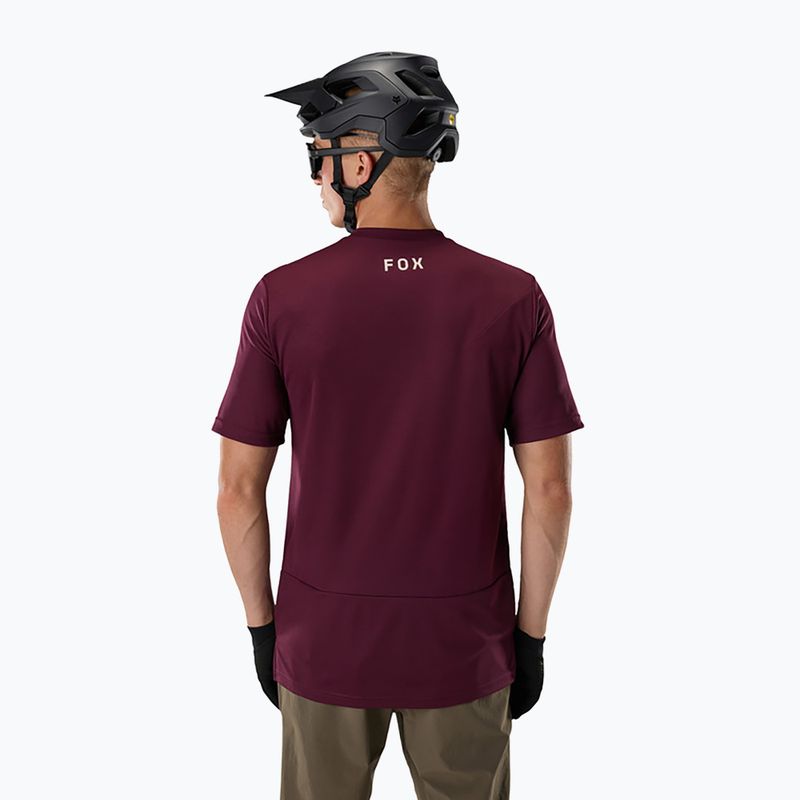 Maglia da ciclismo uomo Fox Racing Ranger Fox Head SS dark maroon 2