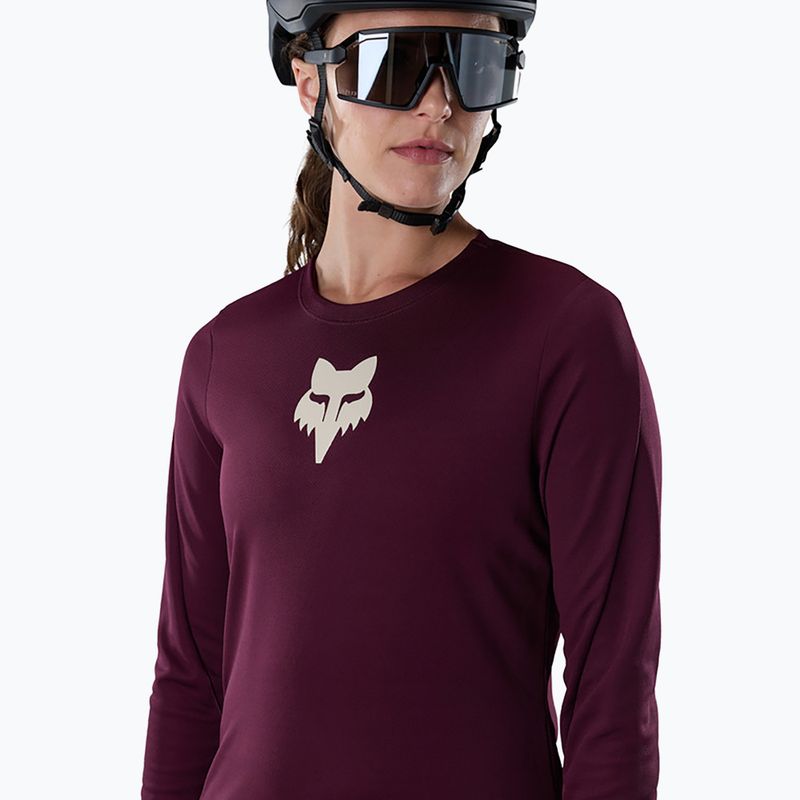 Longsleeve da ciclismo da donna Fox Racing Ranger Fox Head LS dark maroon 3