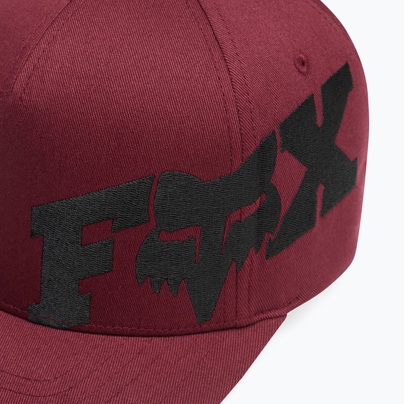 Cappellino con visiera da uomo Fox Racing Fox Head X Flexfit dark maroon 4