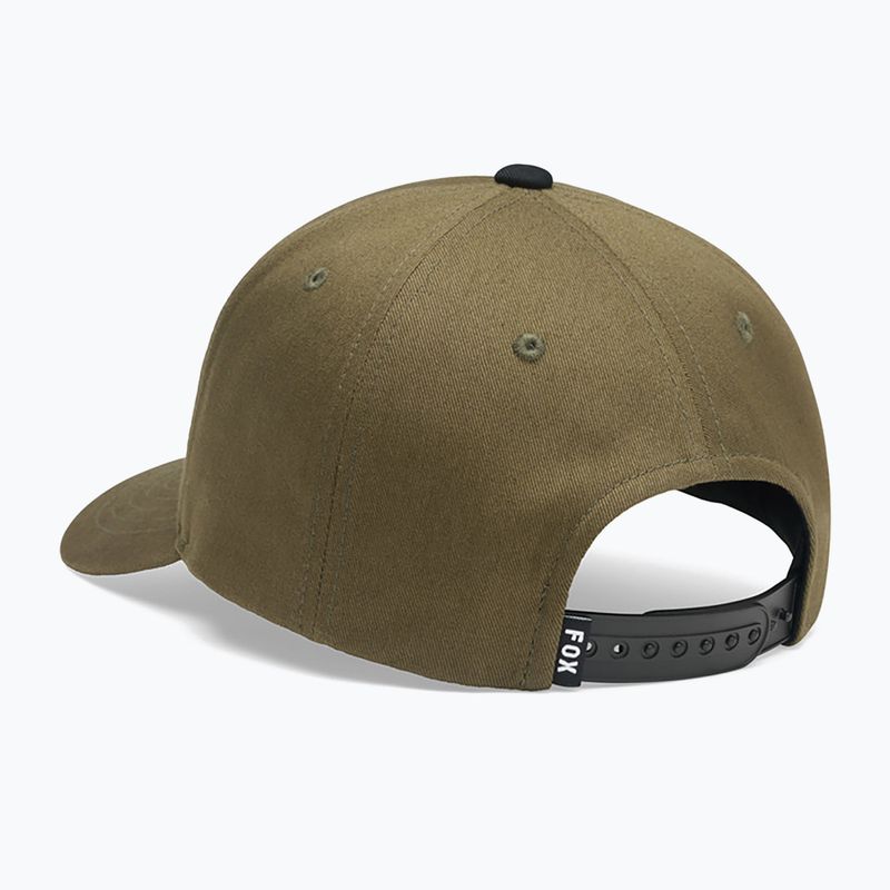 Cappellino con visiera da uomo Fox Racing Fox Head Subframe Snapback olive green 2