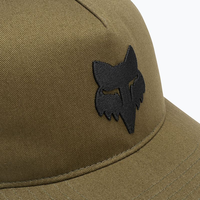 Cappellino con visiera da uomo Fox Racing Fox Head Subframe Snapback olive green 4