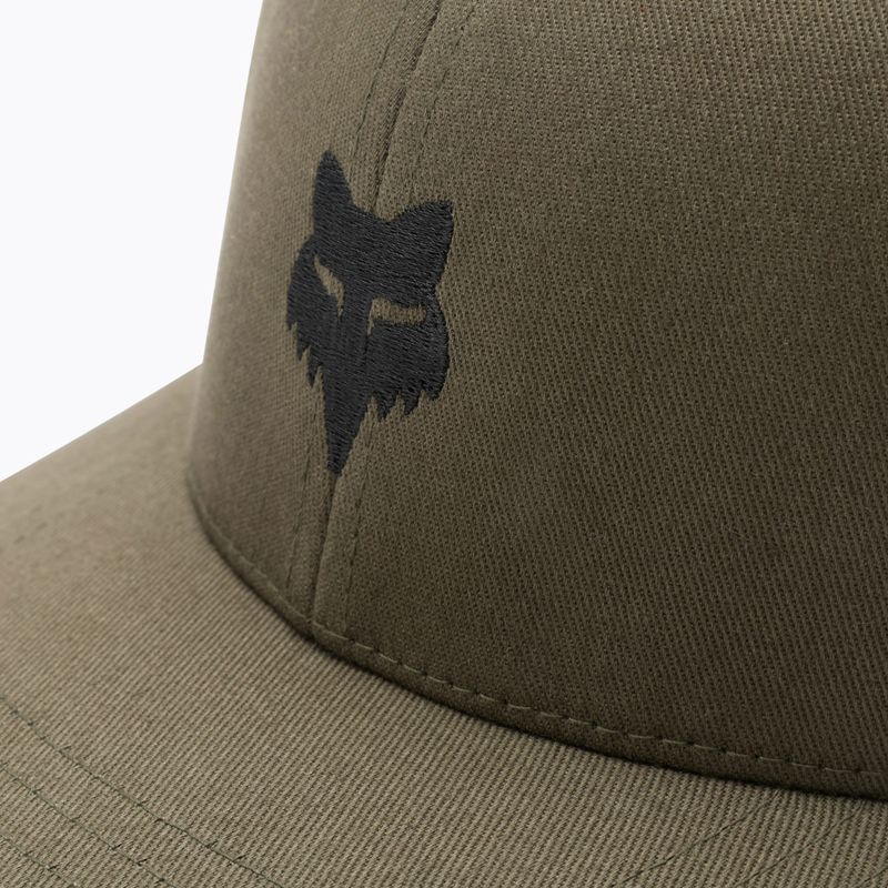 Cappellino con visiera da bambino Fox Racing Fox Head 110 Snapback Jr olive green 4