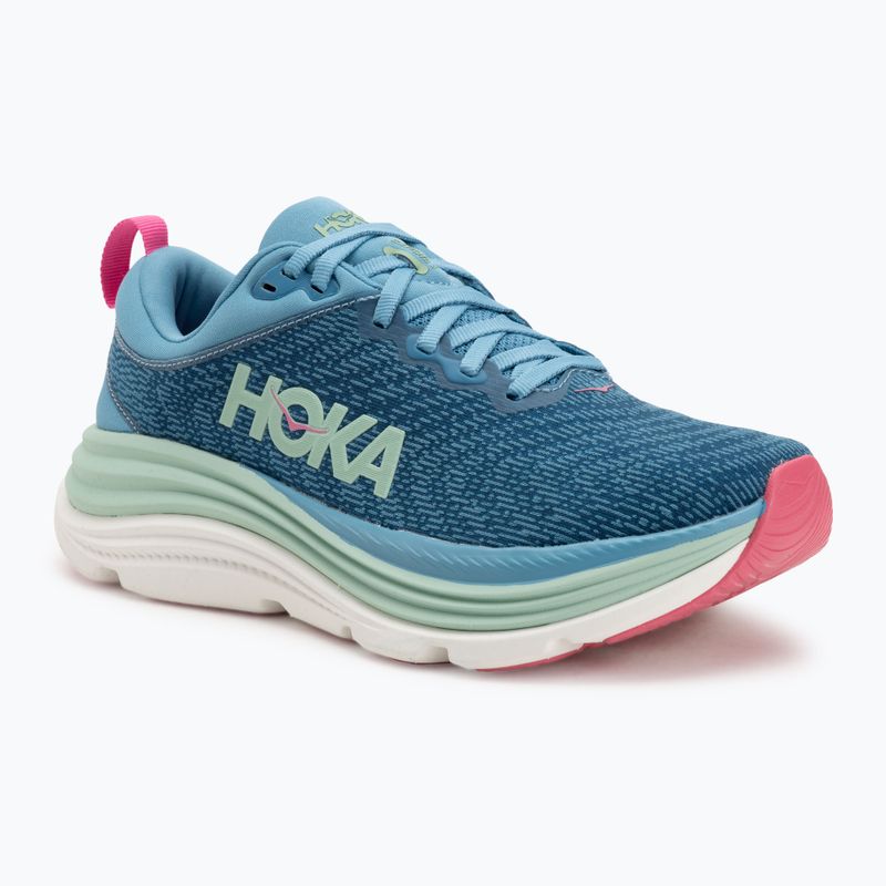 Scarpe da corsa da donna HOKA Gaviota 5 blu alpino/jadeite