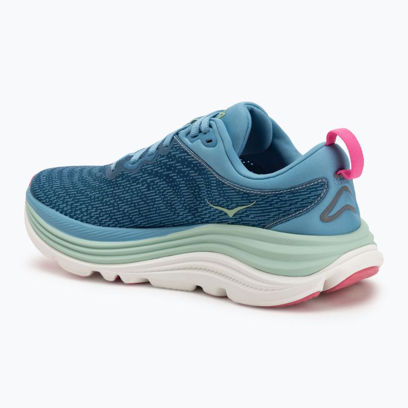Scarpe da corsa da donna HOKA Gaviota 5 blu alpino/jadeite 3