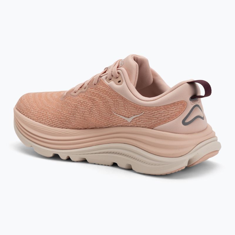 Scarpe da corsa da donna HOKA Gaviota 5 rose latte/rose cream 3