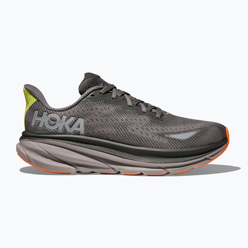 Scarpe da corsa da uomo HOKA Clifton 9 GTX grigio asfalto/ghiaia 2