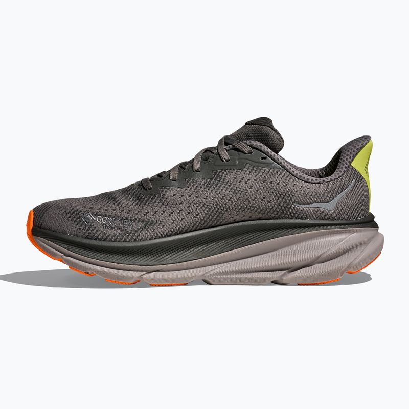 Scarpe da corsa da uomo HOKA Clifton 9 GTX grigio asfalto/ghiaia 3