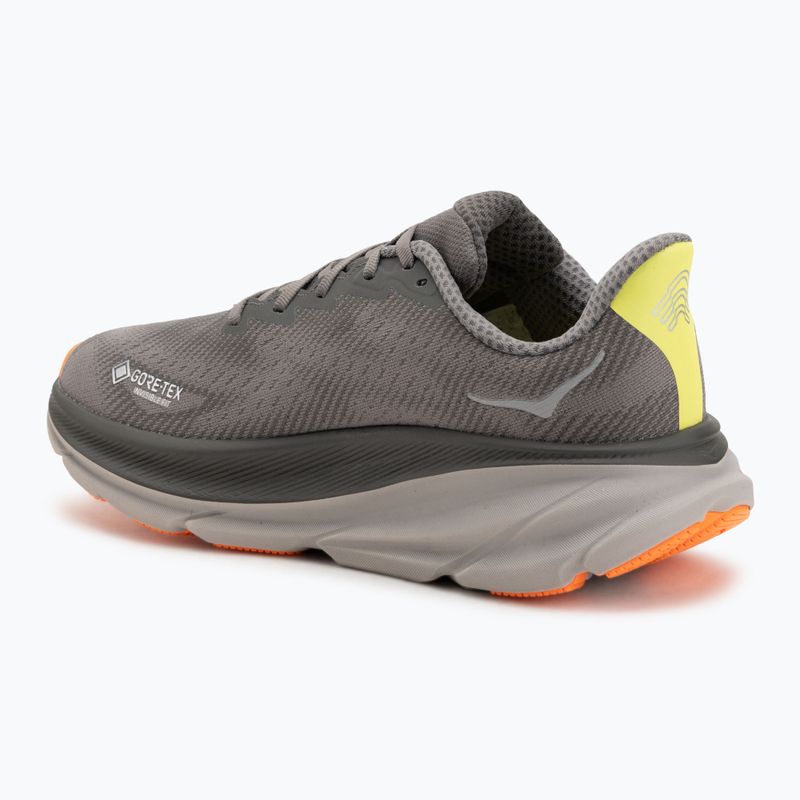 Scarpe da corsa da uomo HOKA Clifton 9 GTX grigio asfalto/ghiaia 3