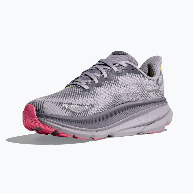 Scarpe da corsa da donna HOKA Clifton 9 GTXgrey skies/foggy green 4