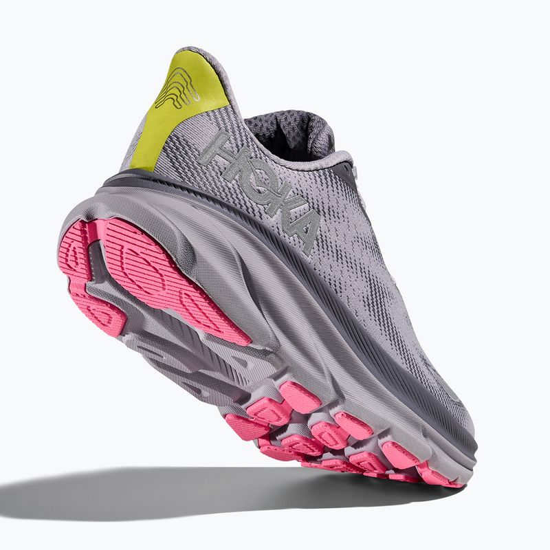 Scarpe da corsa da donna HOKA Clifton 9 GTXgrey skies/foggy green 5