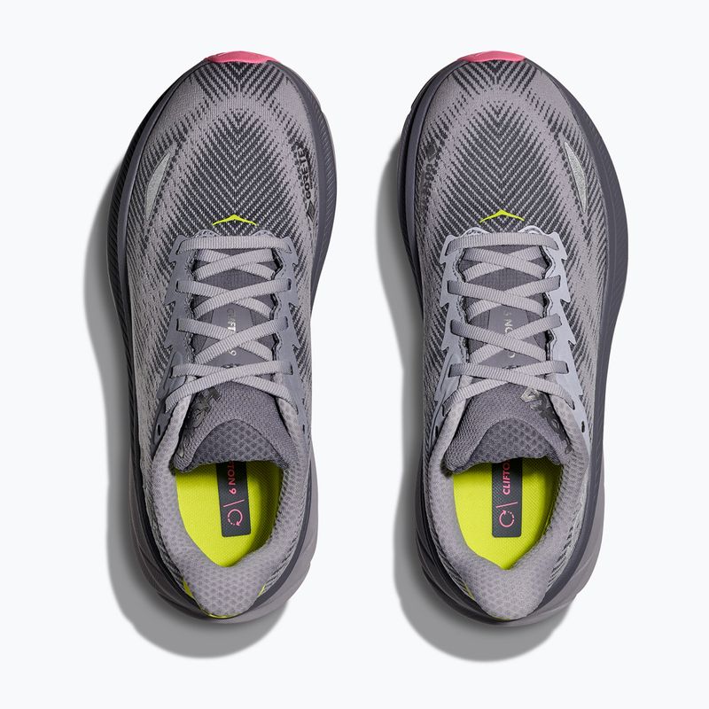 Scarpe da corsa da donna HOKA Clifton 9 GTXgrey skies/foggy green 8